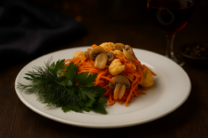 Салат из моркови по-корейски и цветной капусты, весовое