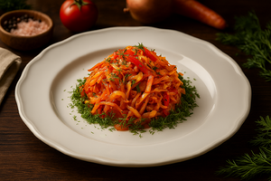 Капуста тушеная с овощами