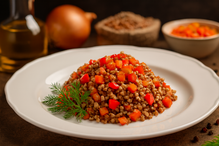 Каша гречневая с овощами