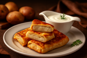 Блины с картофелем (обжаренные)